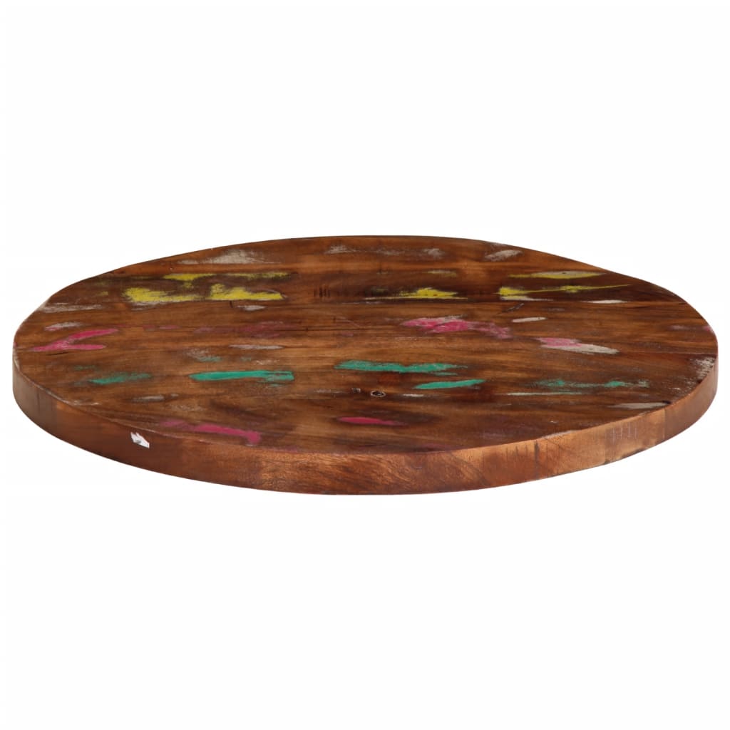 Table Top Ø 60x1.5 cm Round Solid Wood Reclaimed