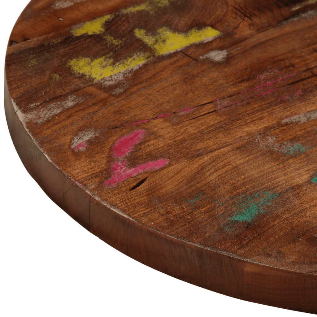 Table Top Ø 60x1.5 cm Round Solid Wood Reclaimed