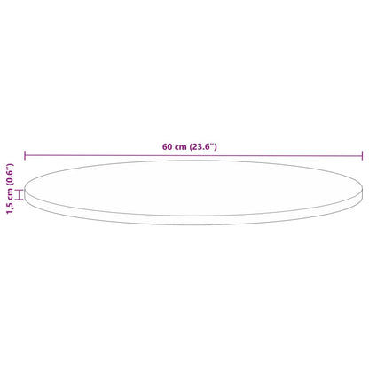 Table Top Ø 60x1.5 cm Round Solid Wood Reclaimed