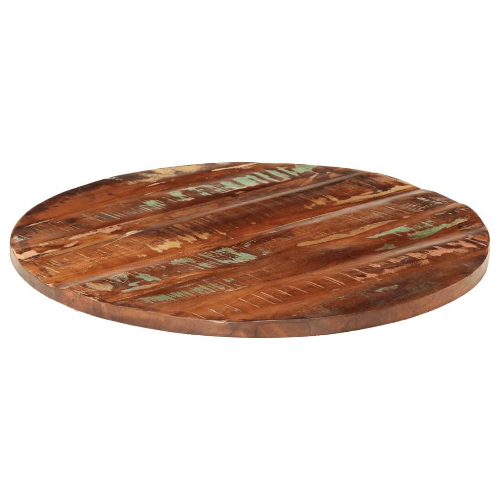Table Top Ø 90x3.8 cm Round Solid Wood Reclaimed