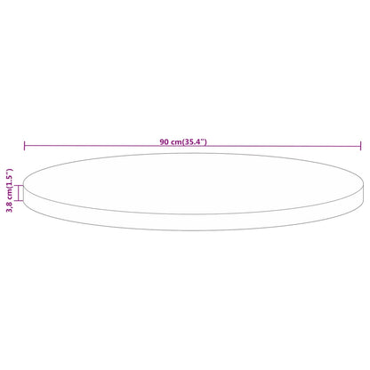 Table Top Ø 90x3.8 cm Round Solid Wood Reclaimed