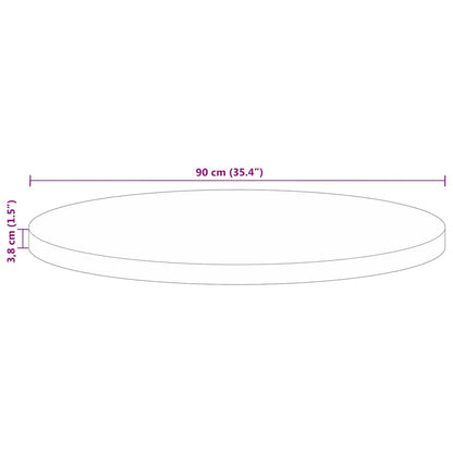 Table Top Ø 90x3.8 cm Round Solid Wood Reclaimed