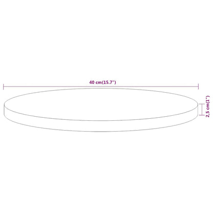 Table Top Ø40x2.5 cm Round Solid Wood Acacia