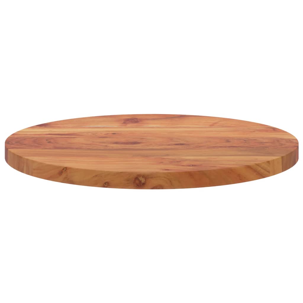 Table Top Ø60x3.8 cm Round Solid Wood Acacia