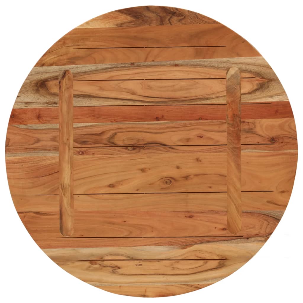 Table Top Ø70x3.8 cm Round Solid Wood Acacia