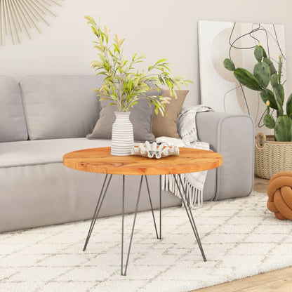 Table Top Ø90x2.5 cm Round Solid Wood Acacia