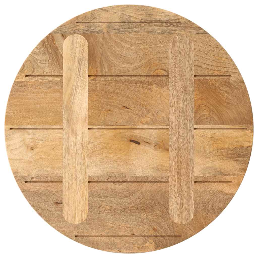 Table Top Ø 40x2.5 cm Round Solid Wood Mango