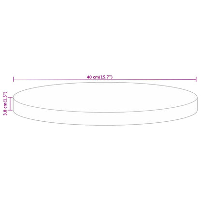 Table Top Ø 40x3.8 cm Round Solid Wood Mango