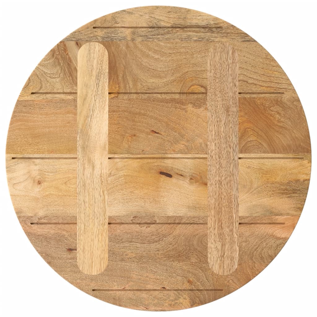 Table Top Ø 50x3.8 cm Round Solid Wood Mango