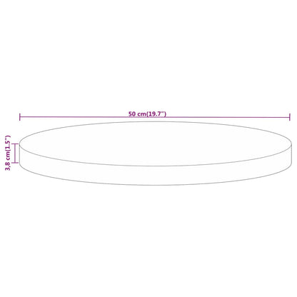 Table Top Ø 50x3.8 cm Round Solid Wood Mango