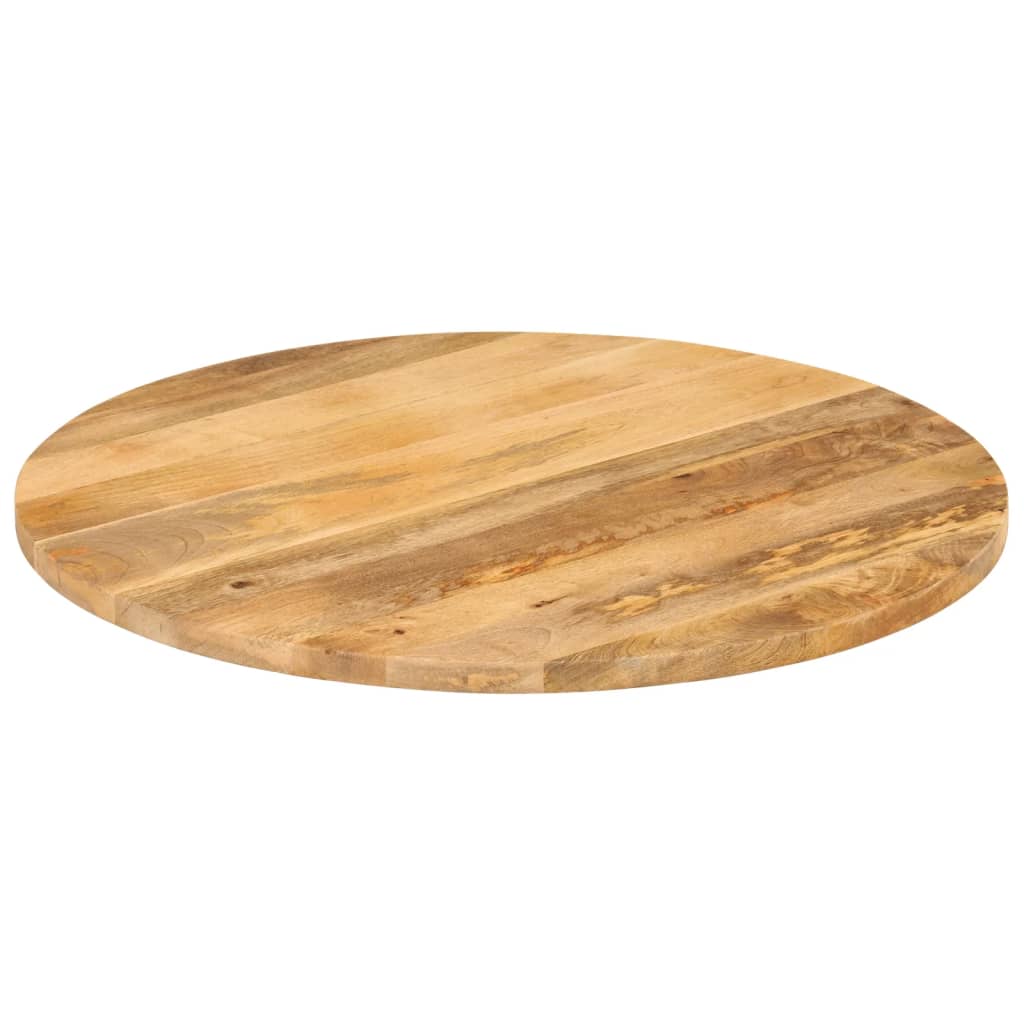 Table Top Ø 70x3.8 cm Round Solid Wood Mango