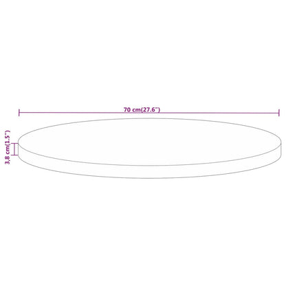 Table Top Ø 70x3.8 cm Round Solid Wood Mango