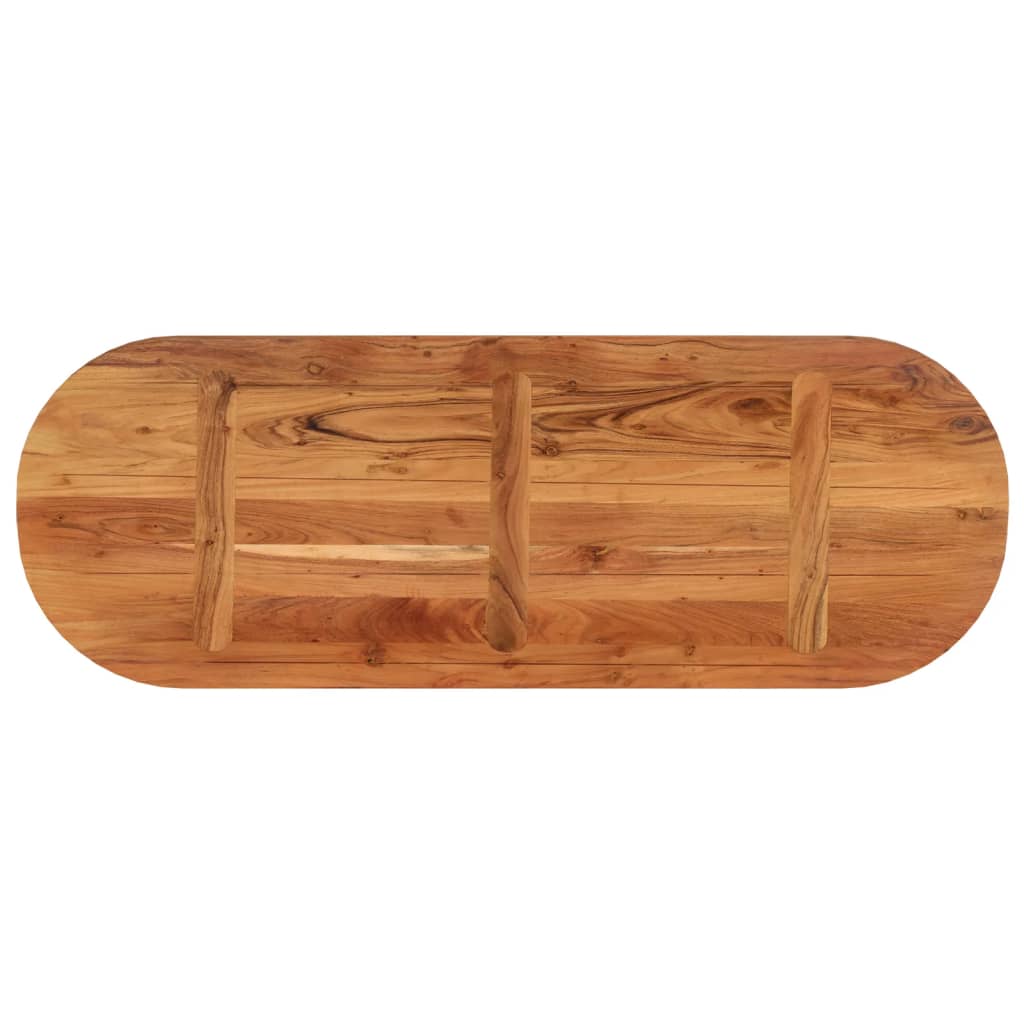 Table Top 110x40x2.5 cm Oval Solid Wood Acacia