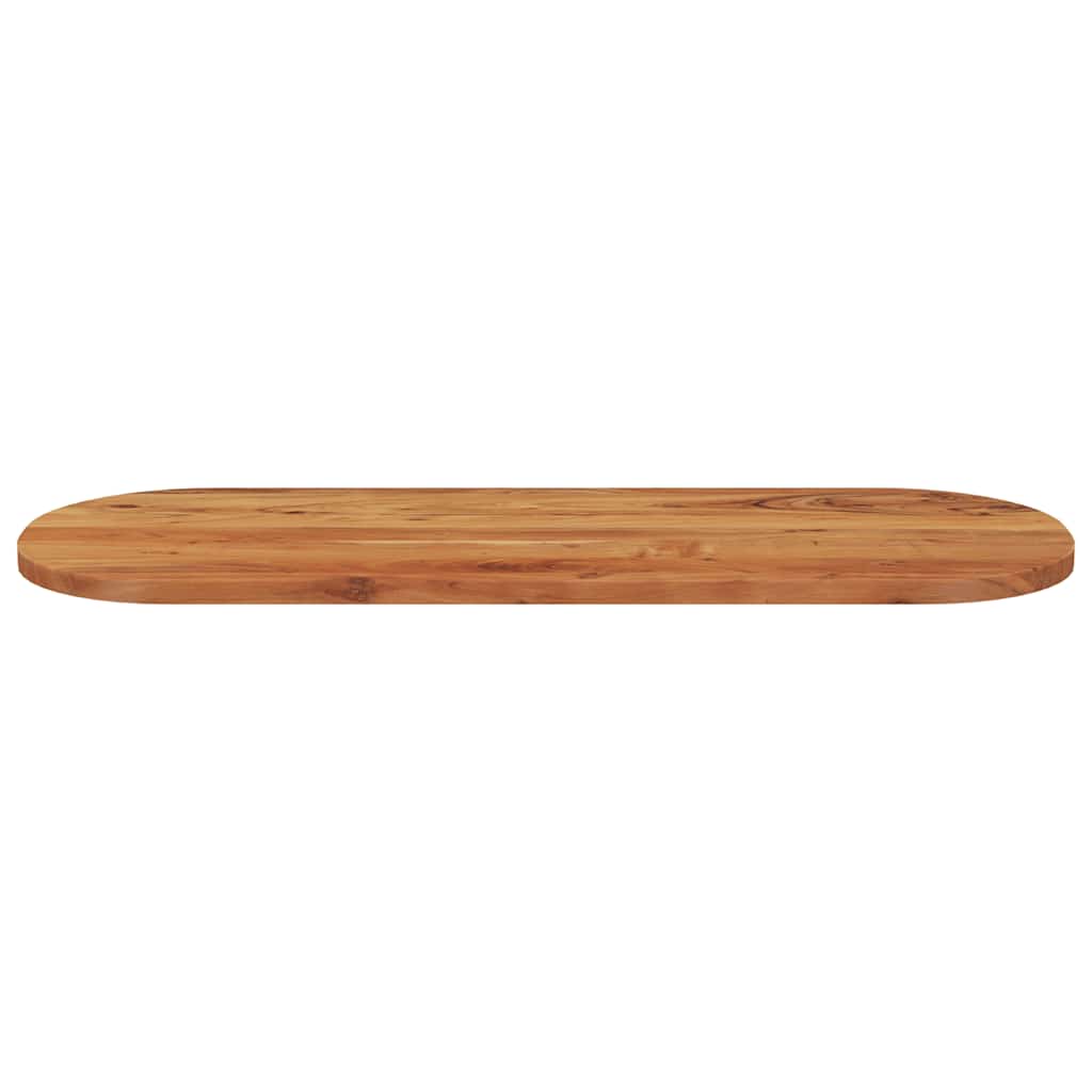 Table Top 140x50x2.5 cm Oval Solid Wood Acacia