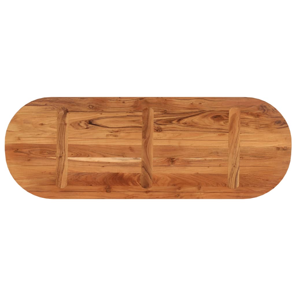 Table Top 140x50x2.5 cm Oval Solid Wood Acacia