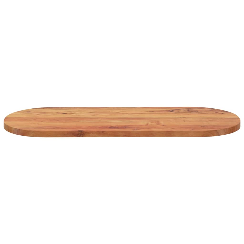 Table Top 140x60x2.5 cm Oval Solid Wood Acacia