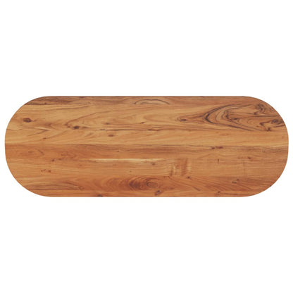 Table Top 110x40x3.8 cm Oval Solid Wood Acacia