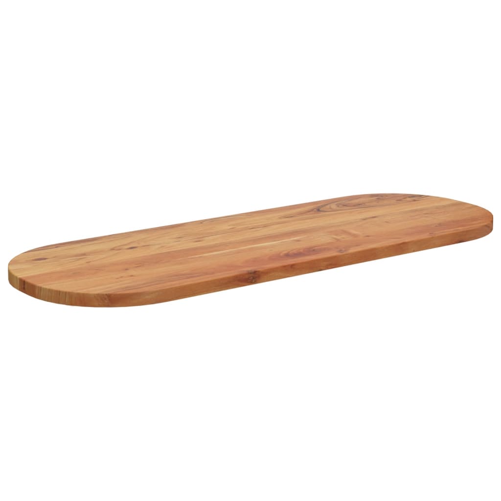 Table Top 110x40x3.8 cm Oval Solid Wood Acacia