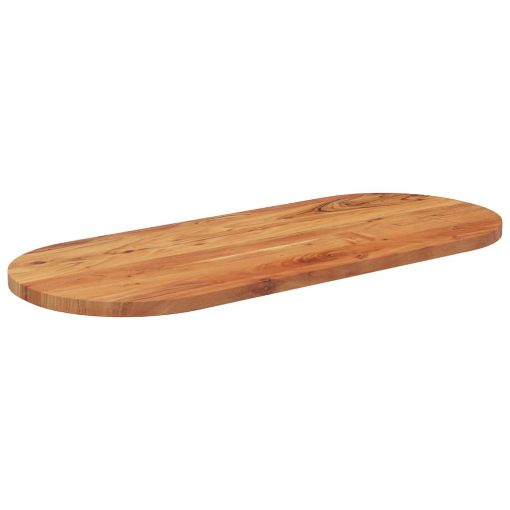 Table Top 120x50x3.8 cm Oval Solid Wood Acacia