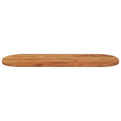 Table Top 140x50x3.8 cm Oval Solid Wood Acacia