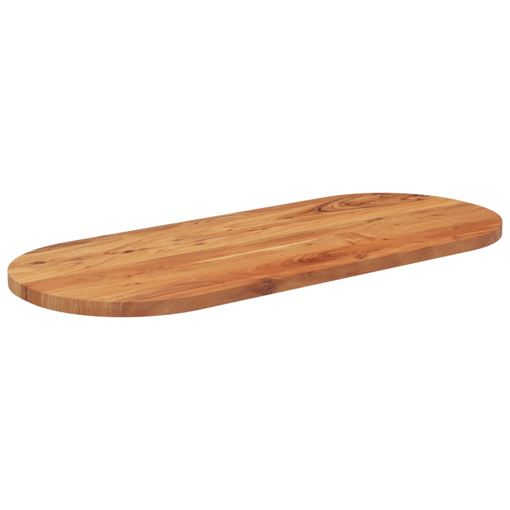 Table Top 140x60x3.8 cm Oval Solid Wood Acacia
