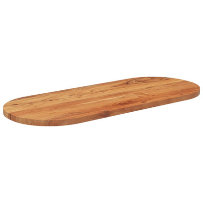 Table Top 140x60x3.8 cm Oval Solid Wood Acacia