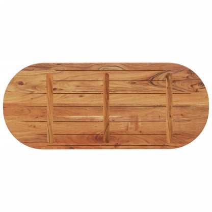 Table Top 140x60x3.8 cm Oval Solid Wood Acacia