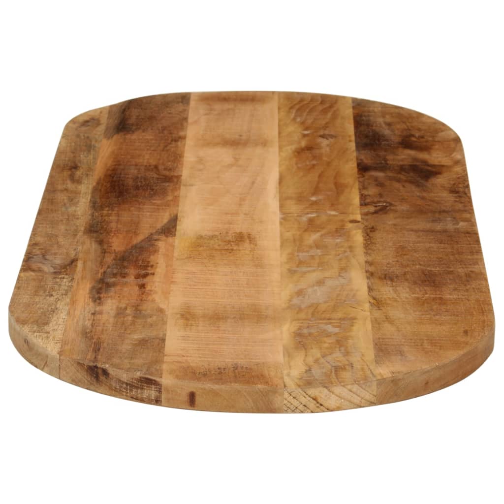 Table Top 120x60x2.5 cm Oval Solid Wood Rough Mango