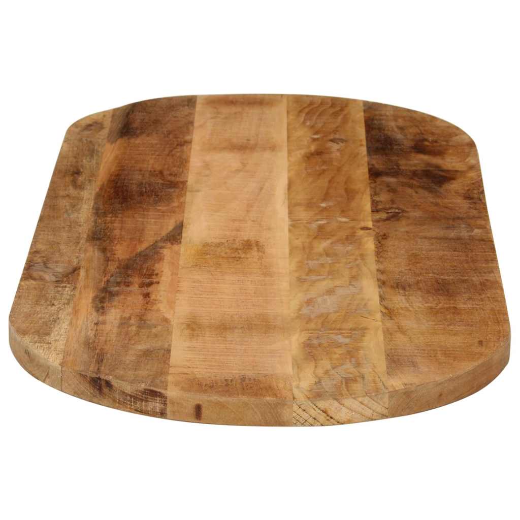 Table Top 140x60x2.5 cm Oval Solid Wood Rough Mango