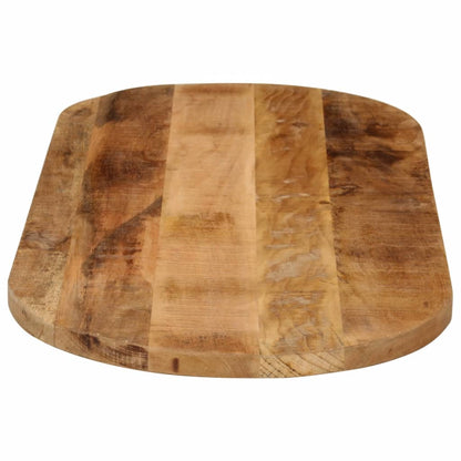 Table Top 120x50x3.8 cm Oval Solid Wood Rough Mango