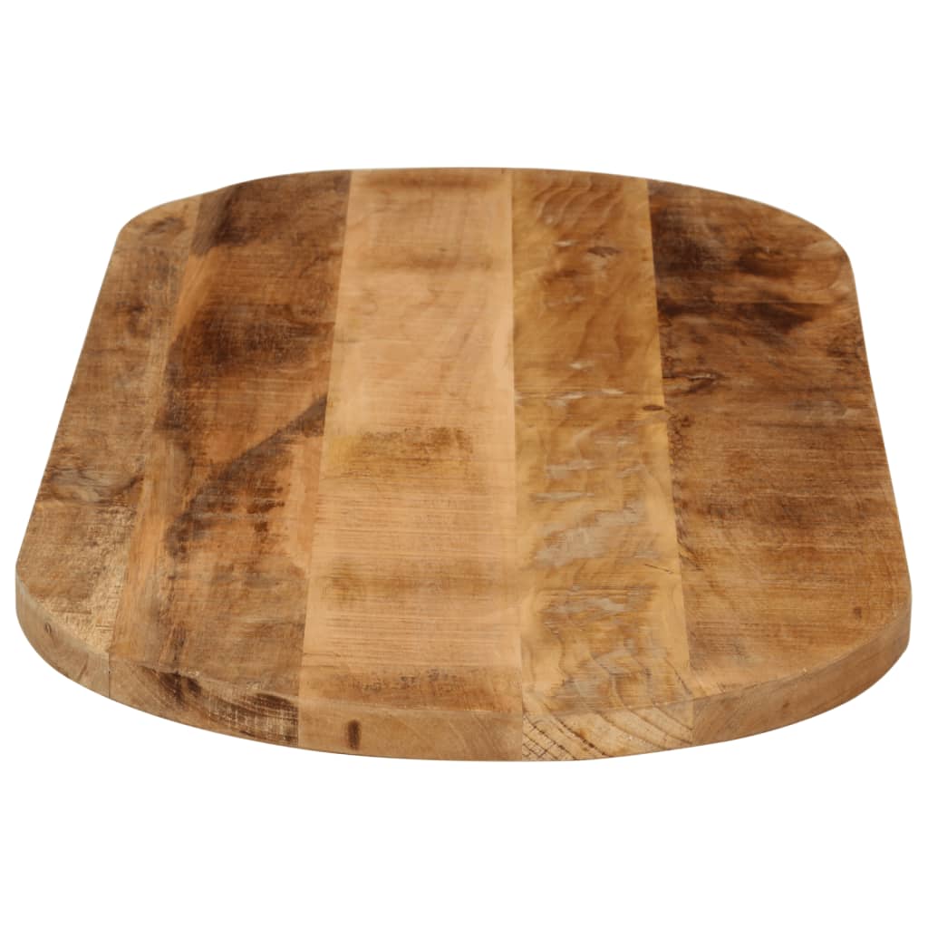 Table Top 140x60x3.8 cm Oval Solid Wood Rough Mango