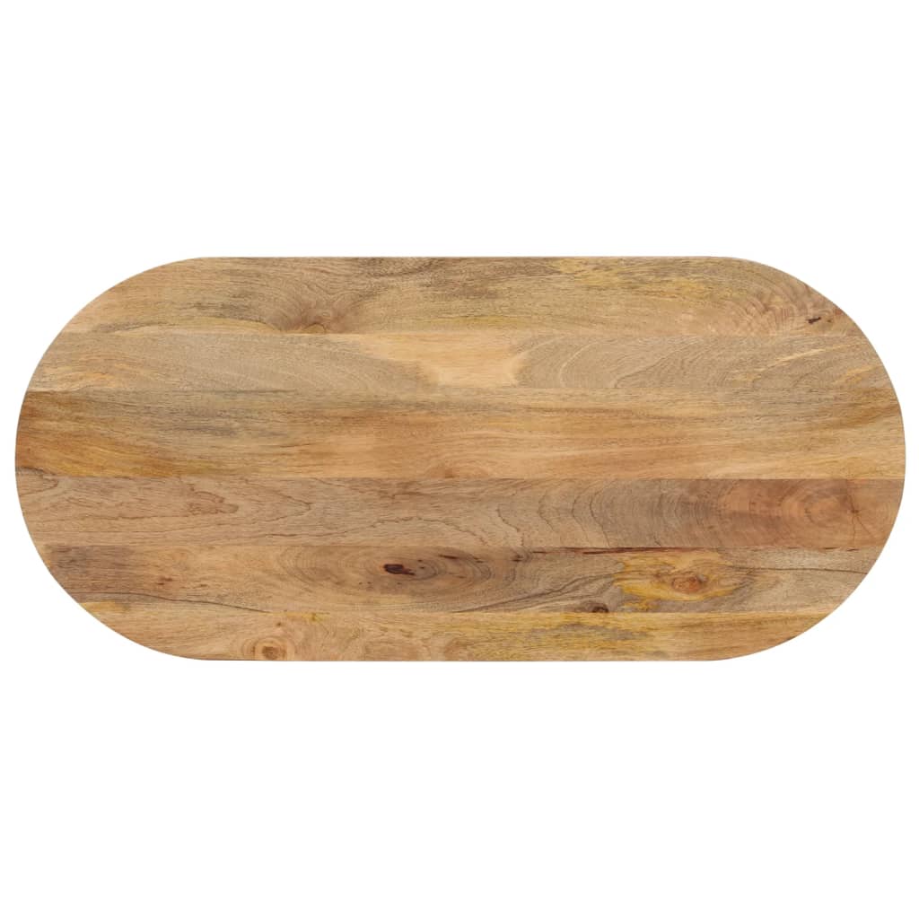 Table Top 90x40x2.5 cm Oval Solid Wood Mango
