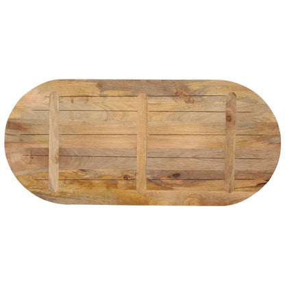 Table Top 90x40x2.5 cm Oval Solid Wood Mango