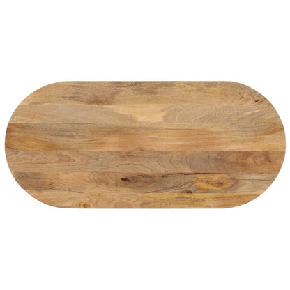 Table Top 100x40x2.5 cm Oval Solid Wood Mango