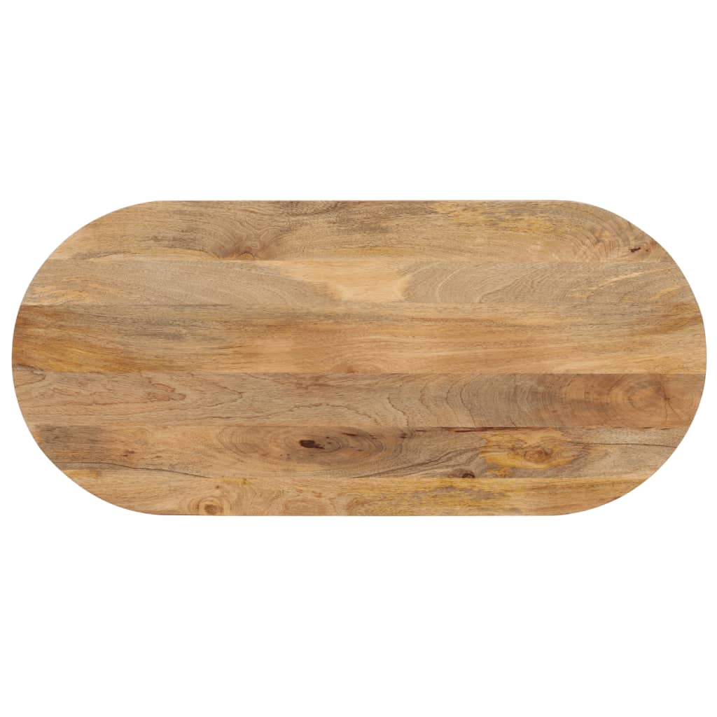 Table Top 120x50x2.5 cm Oval Solid Wood Mango