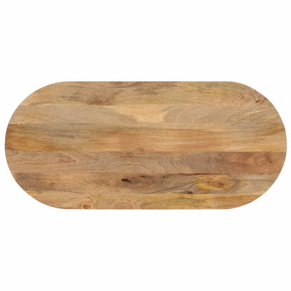 Table Top 120x60x2.5 cm Oval Solid Wood Mango