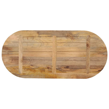 Table Top 110x40x3.8 cm Oval Solid Wood Mango