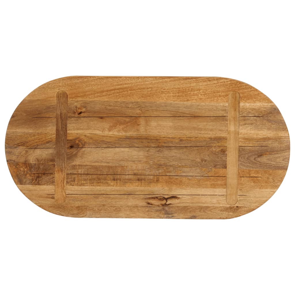 Table Top 80x40x2.5 cm Oval Solid Wood Mango