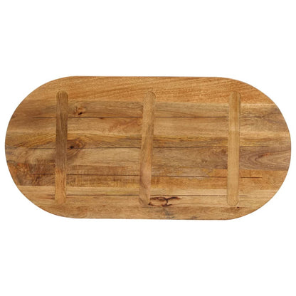 Table Top 110x50x2.5 cm Oval Solid Wood Mango