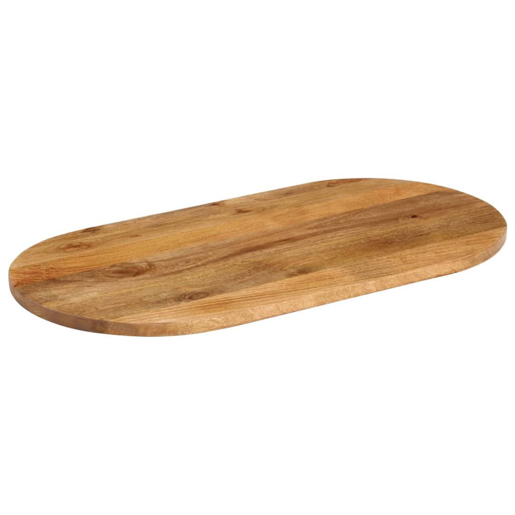 Table Top 100x40x3.8 cm Oval Solid Wood Mango