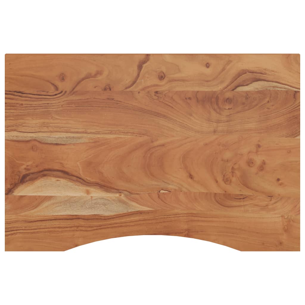 Desk Top 90x60x2.5 cm Rectangular Solid Wood Acacia