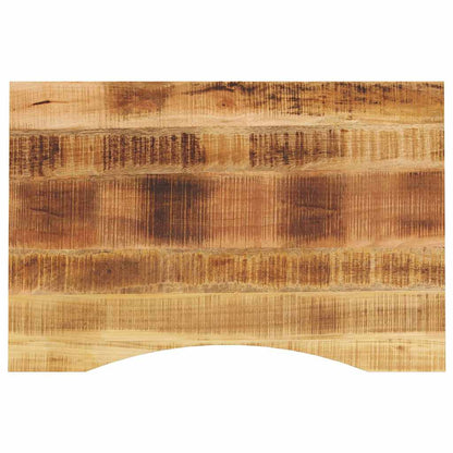 Desk Top with Curve 100x50x2.5 cm Solid Wood Rough Mango
