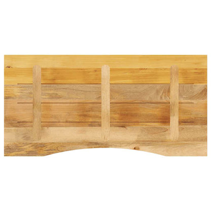 Desk Top with Curve 110x50x2.5 cm Solid Wood Rough Mango