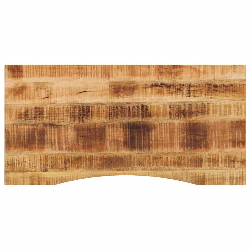 Desk Top with Curve 120x50x2.5 cm Solid Wood Rough Mango