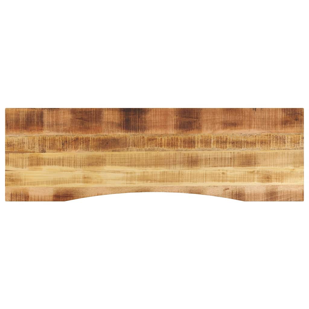 Desk Top with Curve 160x50x2.5 cm Solid Wood Rough Mango