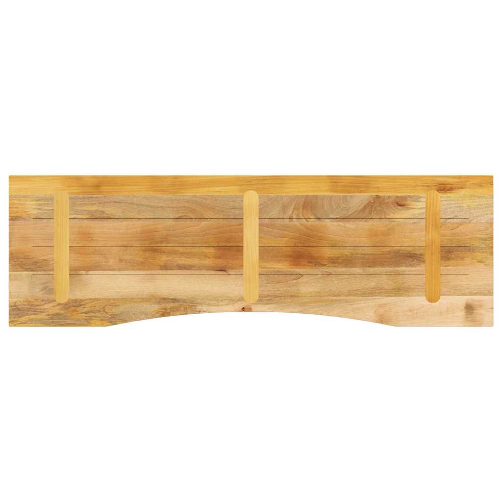 Desk Top with Curve 160x50x2.5 cm Solid Wood Rough Mango