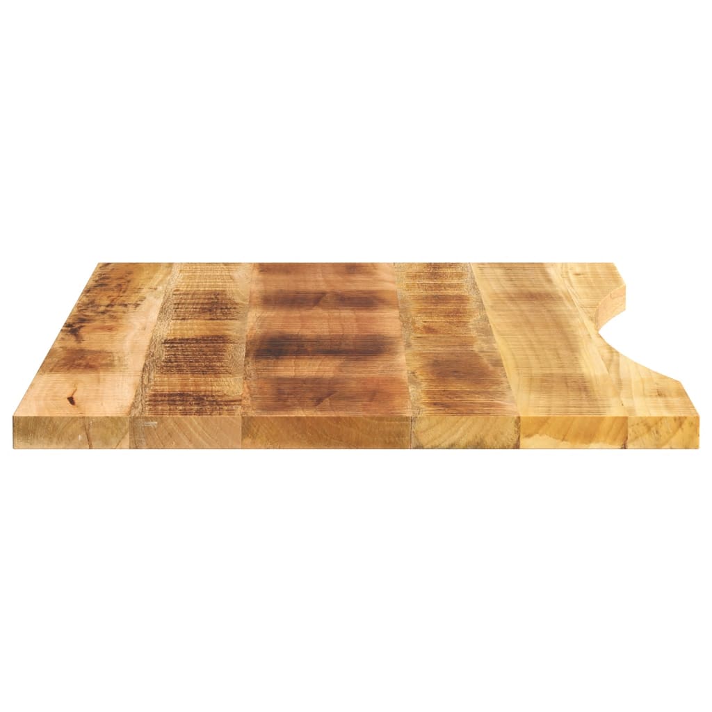 Desk Top with Curve 90x60x2.5 cm Solid Wood Rough Mango