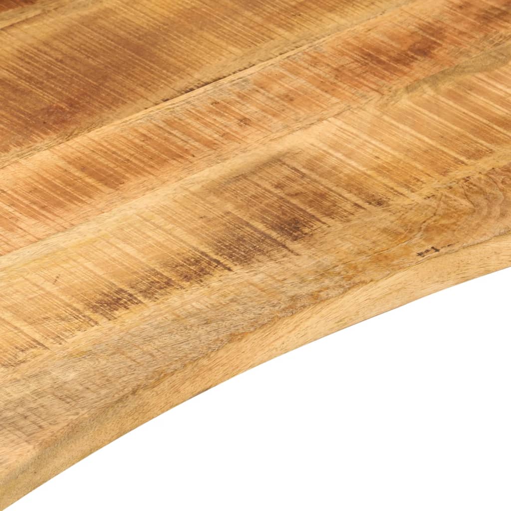 Desk Top with Curve 90x60x2.5 cm Solid Wood Rough Mango