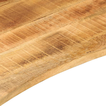 Desk Top with Curve 100x60x2.5 cm Solid Wood Rough Mango
