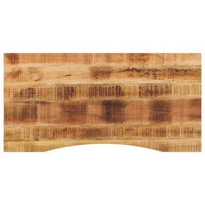 Desk Top with Curve 110x60x2.5 cm Solid Wood Rough Mango